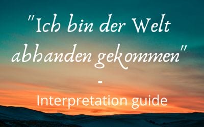 “Ich bin der Welt abhanden gekommen” (Gustav Mahler) – A Guide to Pronunciation and Interpretation